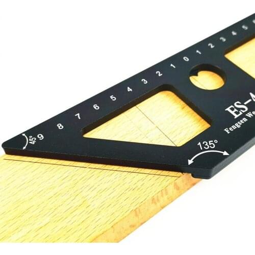 Angle Ruler Trapezoidal Thickened Rail Aluminum Alloy Professional Square Measure Ruler Woodworking Tool