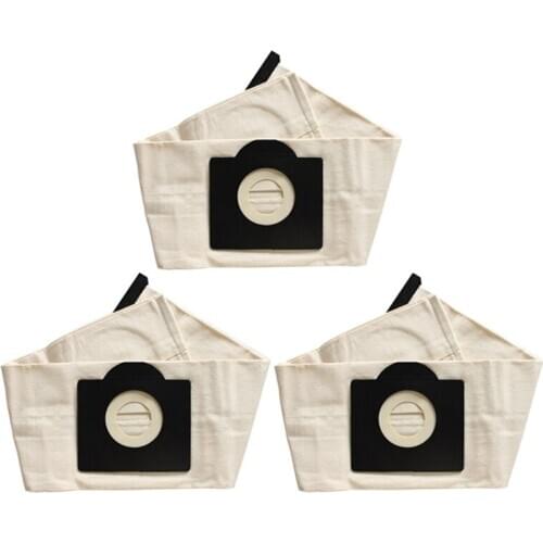 3Pcs Washable Karcher WD3 Dust Bags Cloth Vacuum Cleaner Bags