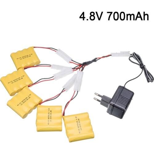 4.8v 700mah Battery And Charger Set For RC Toys Electric Car 4.8v nicd ni-cd Rechargeable Batteries Pack RC Boat Model Car Toy