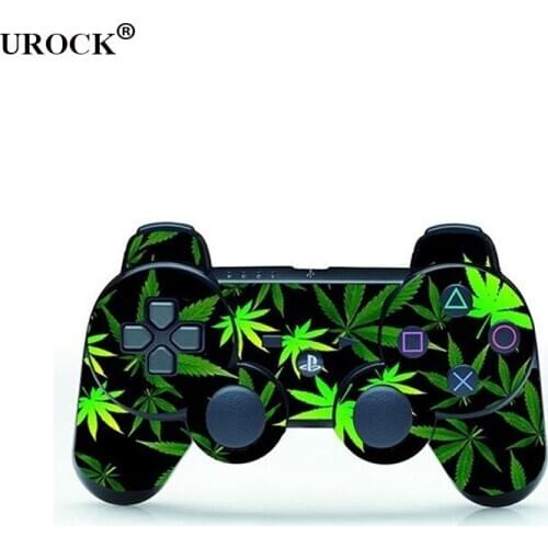 Green Leaf Cool Skin Sticker for PS3 Controller Cover Playstation Remote Controller
