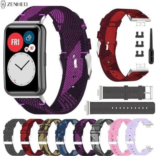 Nylon Canvas Strap For Huawei Watch Fit Smart Watch Band Replacement Watchband For Huawei Watch Fit Bracelet Belt