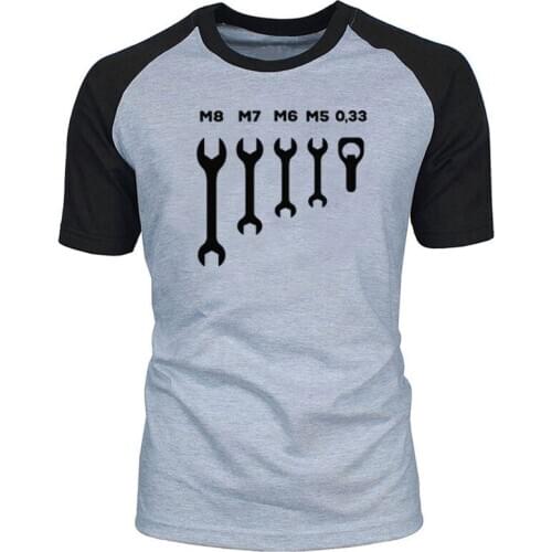 2020 New Mens funny wrench jaw spanner beer car mechanic gift t shirt Design Short Sleeve Round Collar O neck Funny shirt