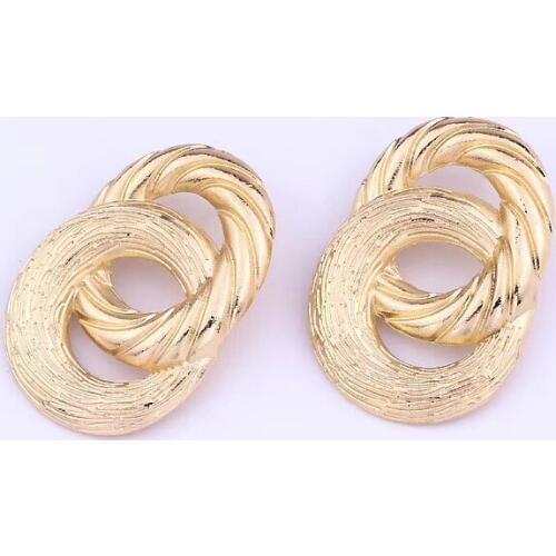 New ZARAS creative jewelry high-grade elegant crystal earrings round Gold and silver earrings wedding party earrings for woman