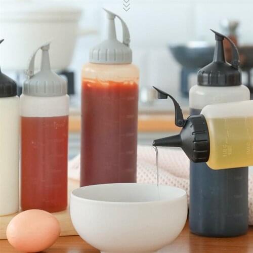 175ML 350ML Sauce Bottle Squeeze Sealing Salad Honey Dispenser Plastic Kitchen Ketchup Oil Holder Kitchen Tools