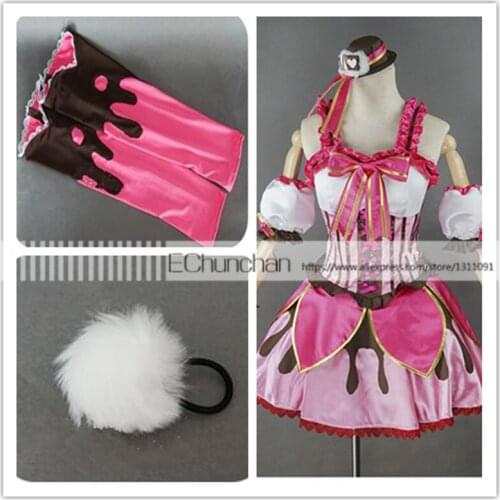 Full set CINDERELLA GIRLS Kotoka Saionji Cosplay Costume Halloween Uniform Outfit Dress