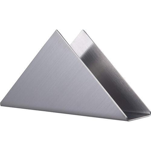 SHGO HOT-Triangle Napkin Holder Stainless Steel Decorative Paper Cocktail Napkin Dispenser Organizer for Kitchen Countertops, Di