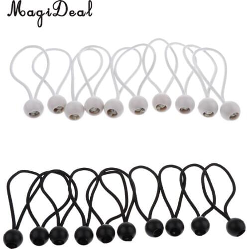 10 Pieces 16cm Heavy Duty Ball Bungee Cord Tie down Cord Canopy Straps Travel Luggage Tie Camping Tent Fixing Rope Tent Acess
