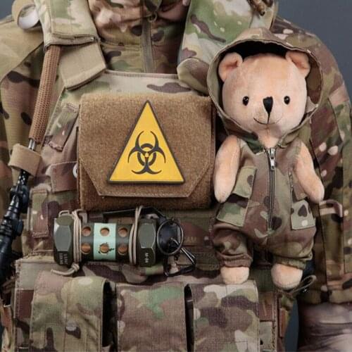 Tactical Camouflage Lovely Bear Doll Cartoon Plush Stuffed Toy Vest CS Outdoor Clothing Hunting Molle Vest Dress Up Accessories