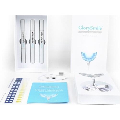 Smart Blue LED Light Timing Teeth Whitening Kit for Android IOS Cellphone With Mouthpiece Carbamide Peroxide Gel Bleaching