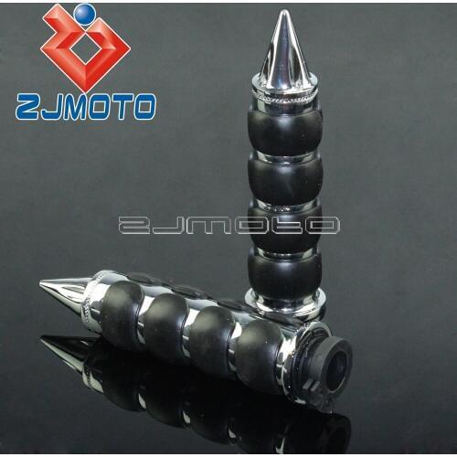 Universal Motorcycle 7/8" Grips Spike Grips 1" Handlebar Grip For Harley Honda Yamaha Suzuki Boulevard C50 M50 C90 M109R C109