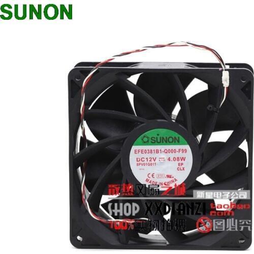 For Sunon EFE0381B1-Q000-F99 14CM 140mm 14038 DC 12V 4.08W dual ball bearing server inverter cooling fan