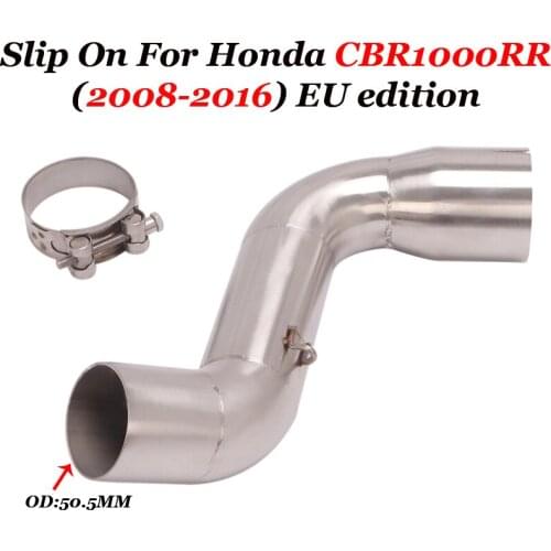 Slip On For Honda CBR1000RR 2008-2016 Motorcycle Exhaust Muffler Escape Moto Modified Stainless Steel Connector Middle Link Pipe