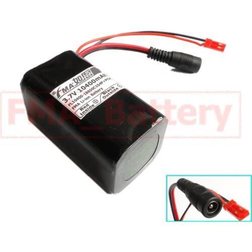 Protected 4.2V power 18650 Li-ion battery pack 3.7V 10400mAh 1S4P for portable camera printer device LED light