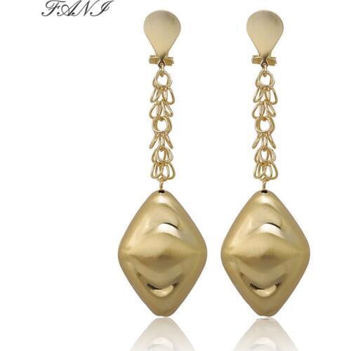 Fani gold drop earrings Jewelry Long Drop Dangle Earrings Women brand drop earrings Wedding Party Daily fashion drop earrings