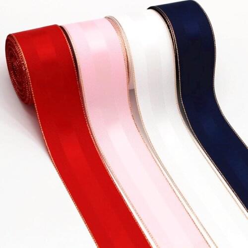 1-1/2 25mm 38mm Silver ribbon DIY gift package handmade materials Christmas New Year wedding decoration Grosgrain tape 10 yards