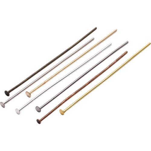 200pcs/lot Gold Metal Ball Head Pins For Jewelry Making Findings Diy Head pins Dia 0.7mm Length 16 20 25 30 35 40 50 mm