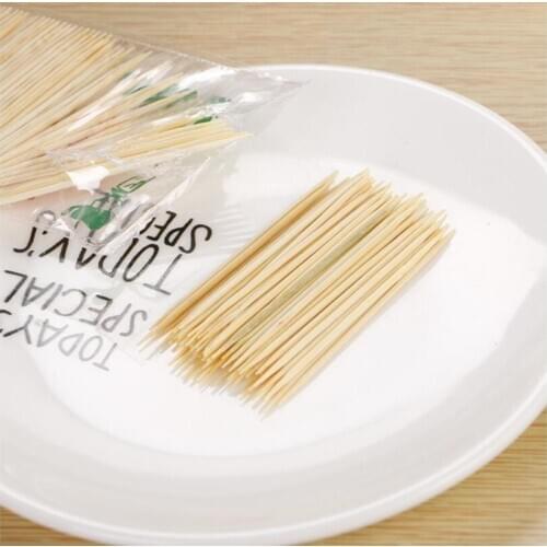 100PCs/Bag Disposable Natural Bamboo Toothpick For Home Restaurant Hotel Toothpicks Tools Kichen Table Accessories In Stock