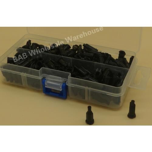 150PCS Black Color Syringe Tip Caps/dispensing syringe barrel tip cap with Luer Lock/Screw Type Connection With Case