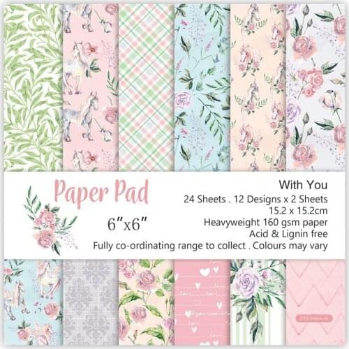 24Pcs/Lot Rose Retro Material Papers DIY Scrapbooking Album Diary Gift Decorative Paper Scrapbooking Paper