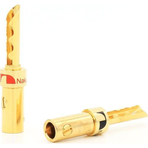 12pcs Banana plug ,head copper plated gold nakamichi banana head plug ,speaker cable plug, audio plug