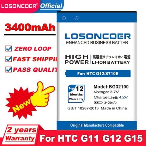 3400mah BG32100 PG32130 BB96100 For HTC Desire Z Incredible S Desire S Desire 2 G11 G12 S510e G2 T3366 T8698 S710E A9393 G6 G8