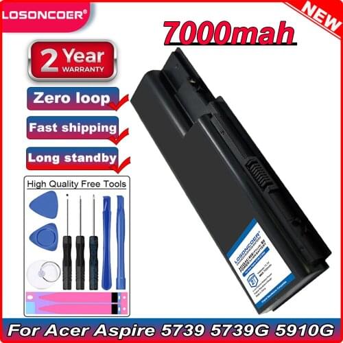 7000mAh 6 Cells Laptop Battery for Acer Aspire 5920 5230 5310 5315 5330 5520 5530 5530G 5710 5715Z 5720 5730ZG 5739 5920G 5930