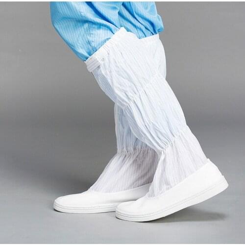 Anti-static shoes dustless clean workshop striped PVC bottom high tube anti-static shoes wholesale custom