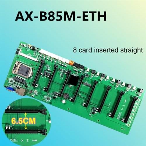 B85 In-Line Computer Motherboard BTC 8 Graphics Cards Slots DDR3 USB 3.0 SATA 3.0 Mining Mainboard for LGA 1150 CPU ETH