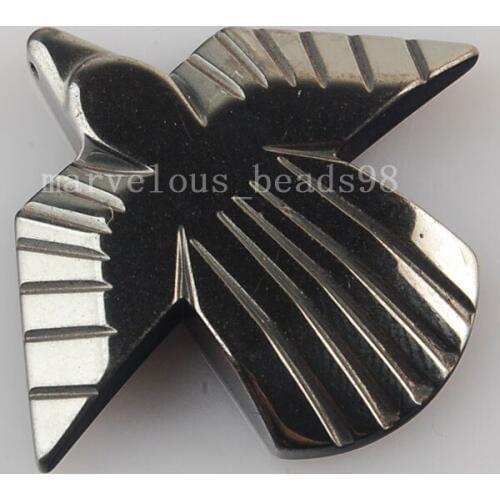 Free Shipping Beautiful jewelry Smart Black Non-Magnetic Hematite Eagle Pendant Bead MC3065