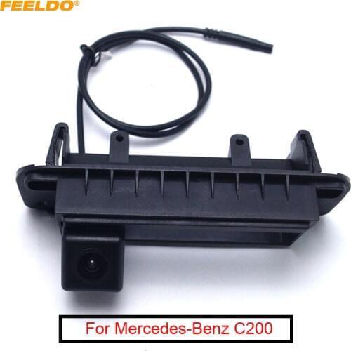 FEELDO 1PC Car Trunk Handle Backup Rearview Camera for Mercedes-Benz C200 2013/14 Reverse Parking Camera #FD-2258