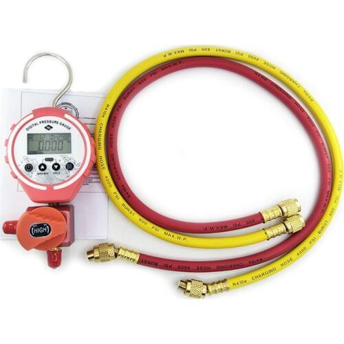 Pressure Gauge Refrigeration Manifold meter Vacuum Pressure Manifold Tester Meter HVAC Temperature Tester