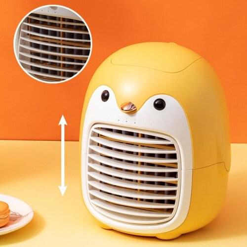 Cute Penguin Air Cooler Rechargeable Portable Mini Humidifier Personal Air Conditioner for Home Office Bedroom UD88