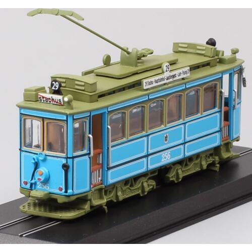 1:87 scales mini vintage A2.2 Rathgeber 1901 Germany Munich Streetcar tram cars Diecast Toys Vehicle model miniature Atlas gifts
