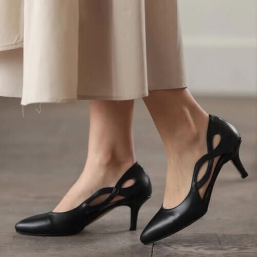 Mio Gusto Brand VIOLETTA, Black / Skin / Tan / White Colors, 5Cm Heel Height, quality Fashion Women 's Pumps , high heels , heels women ,platform shoes