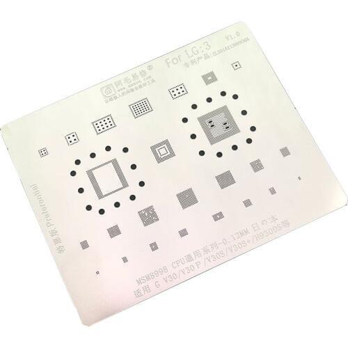 MSM8998 CPU/RAM For LG V30/V30P/V30S/V30S+/H930DS PMIC Power wifi audio Chip BGA Stencil IC Solder Reballing Tin Heating 0.12MM