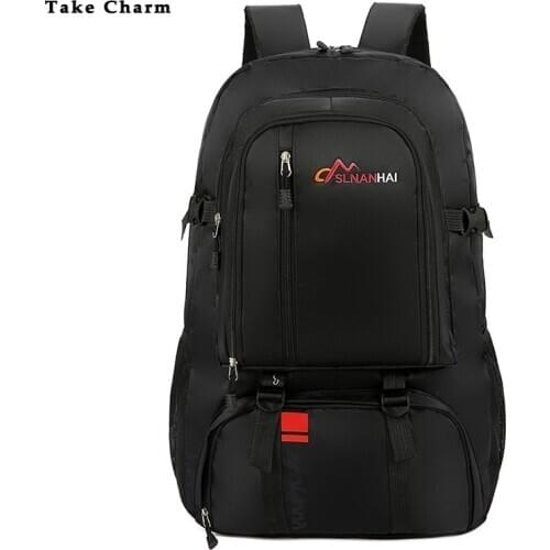 Mens Large-capacity Casual Backpack Nylon Waterproof Outdoor Camping Mountaineering Bag Junior School Bag Sports Backpack New