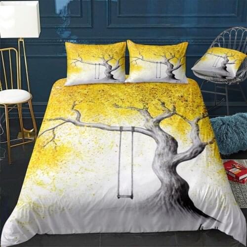 A Soft Autumn Quilt Cover Pillowcase 3Piece Comforter Bedding Set With Pillow Case Single Double Duvet Cover Home Decora