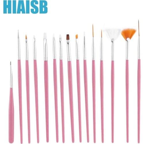 15PCS/Set Nail Art Brushes Kits Painting Pen Liner Professional Design Dotting Drawing UV Polish Brush Pen Tools Set Nails Salon