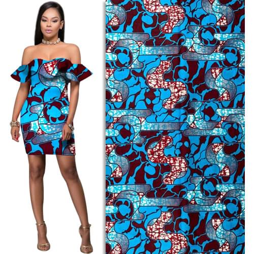 New Design For Dress African Cotton Wax Prints Fabric Material Sewing Fabric S210803