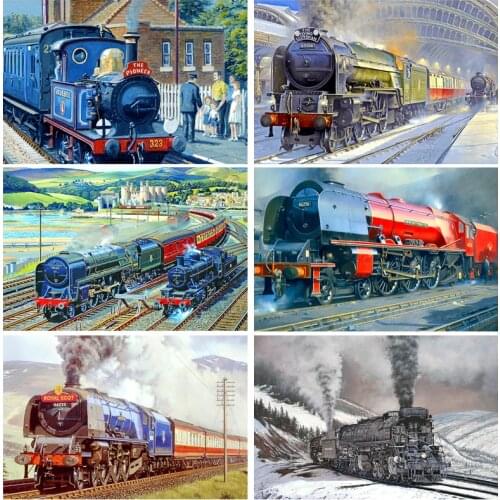 New Type 1000/500/300 Pieces Wooden Train Jigsaw Puzzle Can Be Rolled And Framed Educational Toys For Kids Adults Funny Games