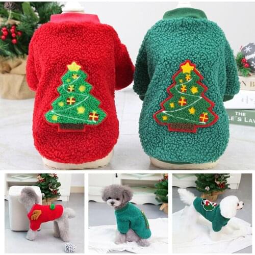 Autumn and Winter Pet Dog Christmas Clothes Warmer Pet Small Dog Fleece Coats Sweaters Shirts Puppy Cat Dog Jacket Chihuahua