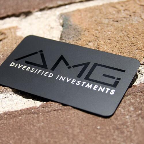 Personalized colorful printing quality large area black printing stainless steel business metal card