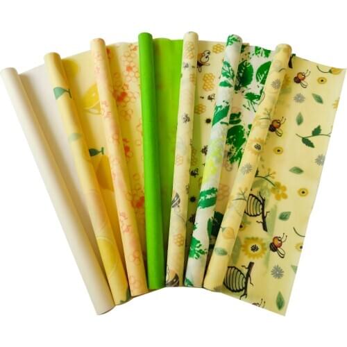 Organic Beeswax Food Wraps 100*33 cm Wrapped in a volume Eco-Friendly Sustainable Food Storage Wraps for Cheese