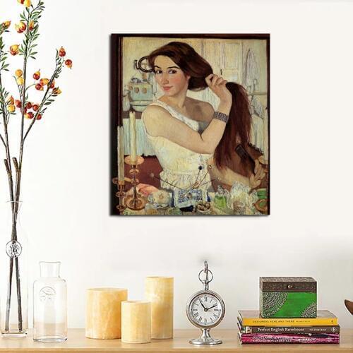 Zinaida Serebriakova Poster Vintage Canvas Painting Posters Prints Marble Wall Art Painting Decorative Picture Modern Home Decor