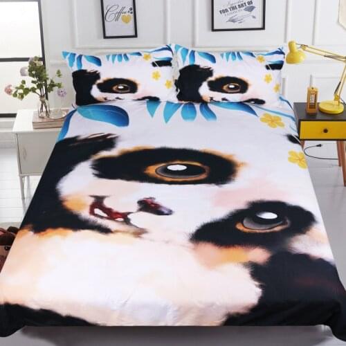 Panda Bedding Set Cute Panda Duvet Cover Soft Microfiber Teens Comforter Cover With 2 Pillow Case Bedclothes 3pcs