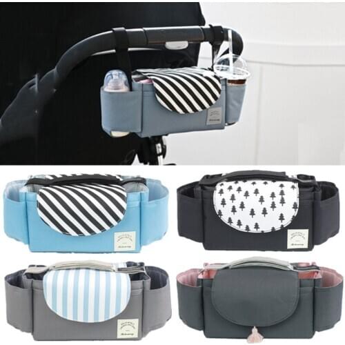 Portable Multifunctional Mummy Bag Stroller Hanging Organizer for Baby Milk Bottle Diaper Clothes Towels Organizer