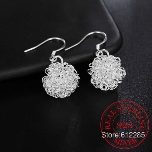 925 sterling silver Earring,Wedding Party Jewelry Accessories,Fashion Korean Cute Tennis Ball Drop Earrings For Women 2020