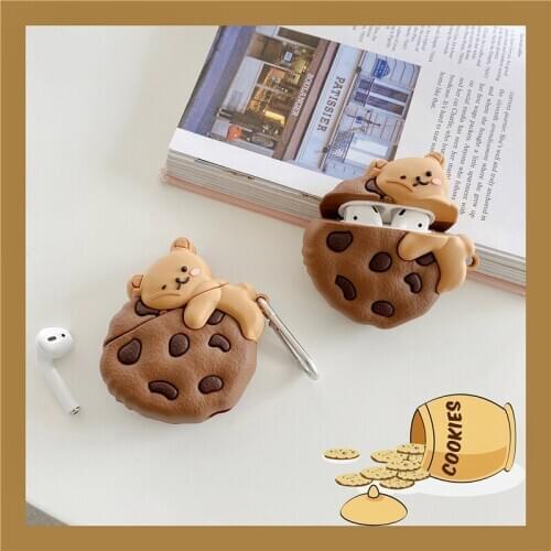 Cute Cookie Bear silicone Case inpods 4 Case inpods Pro 4 inpod Pro4 Mini 4 inpods 4 inpods pro5 funny earphone Case AirPods4