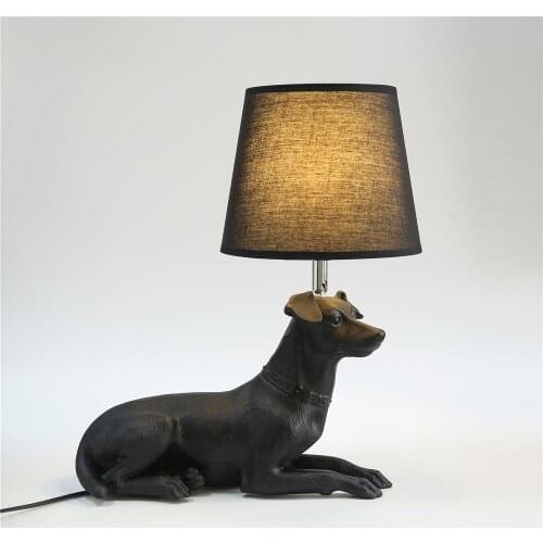Nordic Modern Puppy Table Lamp LED Dog Desk Lights for Living Room Bedroom Bedside Study Animal Lamp Home Lighting Fixtures Deco
