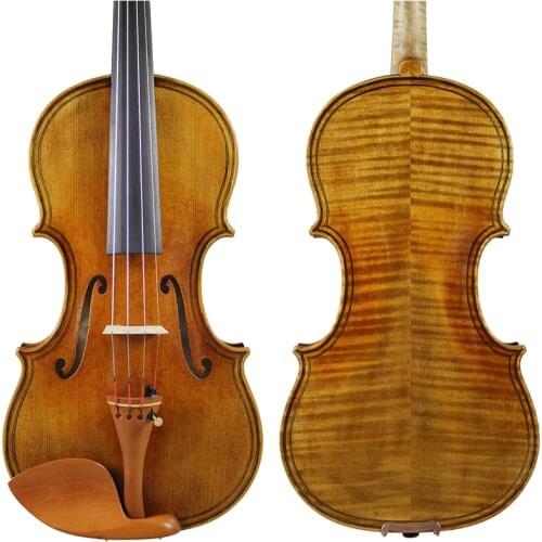 Maggini Style 4/4 Violin violino Copy!Good Projection,Open Tone !+ Free Case, Bow,Shipping!Aubert Bridge